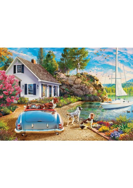 Dog On The Boat 2000 Parça Puzzle