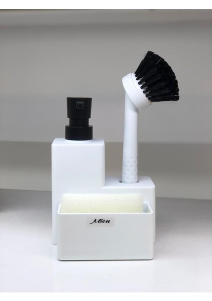 Beyaz Hazneli Köşeli Sıvı Sabunluk