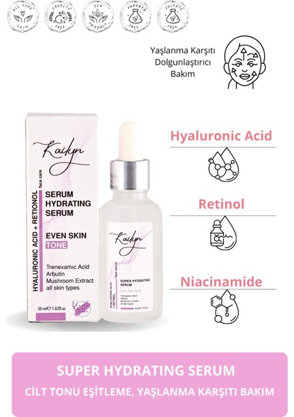 Tüm Ciltler İçin Nemlendirici Serum 30 ml 2'li