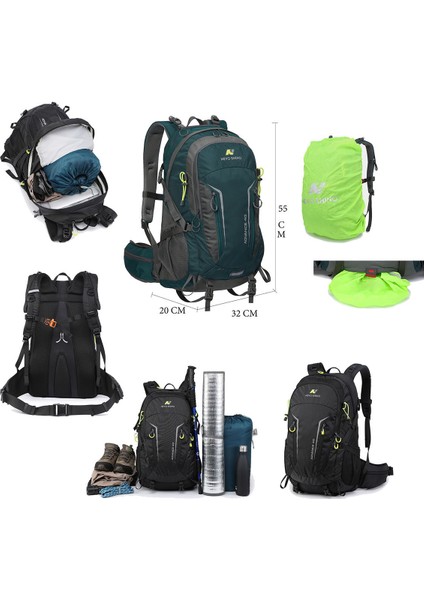 Outdoor Kamp ve Yürüyüş Sırt Çantası (40 Litre Kapasiteli) Haki 9112 indirimleri