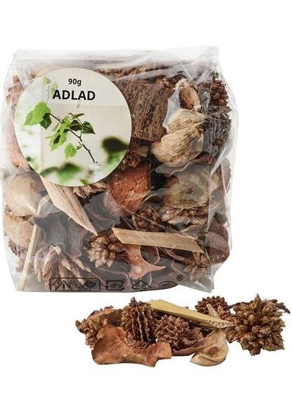 Adlad Kurutulmuş Çiçek, Çok Renkli, 90 G, Iskandinav Ormanları