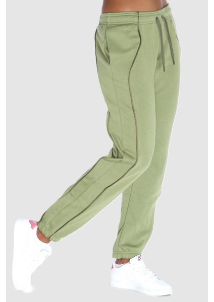 Air Plus Mid Rise Piping Detail Joggers Alligator Green Fleece Kadın Eşofman Altı Yeşil fırsatları