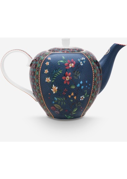 Berry Blues Mavi Porselen Demlik 1600 ml
