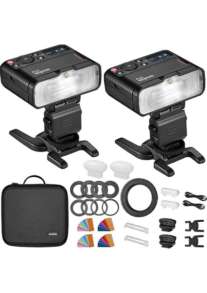 MF12 K2 Makro Flaş Difüzörlü Ikili Set + Xpro-C Ttl Canon Tetikleyici modelleri