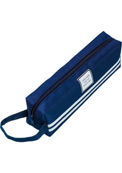 Yaratıcı ve Basit Küçük Taze Karikatür Büyük Kapasiteli Saklama Çantası Unisex Öğrenci Uzun Oxford Fermuarlı Kalem Çantası (Yurt Dışından)