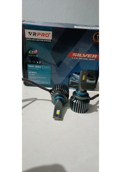 Hb3-9005 Vrpro Silver 6000K-6500K Xenon Saf Beyaz Işık Ledvzenon 18000Lümen 60W Garantili Ürün 12-24V