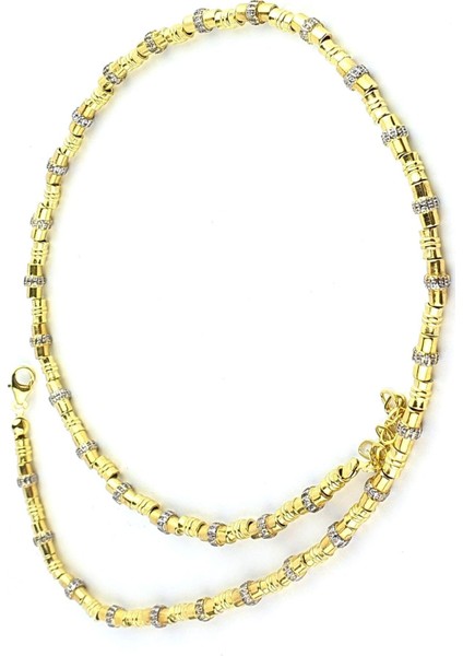 Zirkon Taş Detaylı 925AYAR Gümüş Üzerine Altın Kaplama Luxury Tasarım Trend Kolye fiyatları