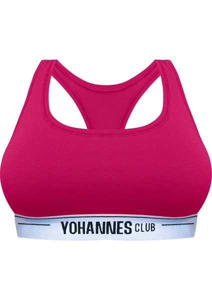 Yohannes Club, Kadın, Lastikli Büstiyer Sütyen, Tekli, Pembe/fuşya