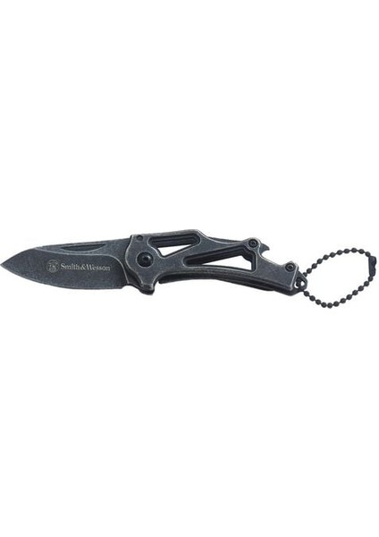 Smith & Wesson® Stonewash Drop Point Frame Lock Anahtarlık Katlanır Bıçak 1100064