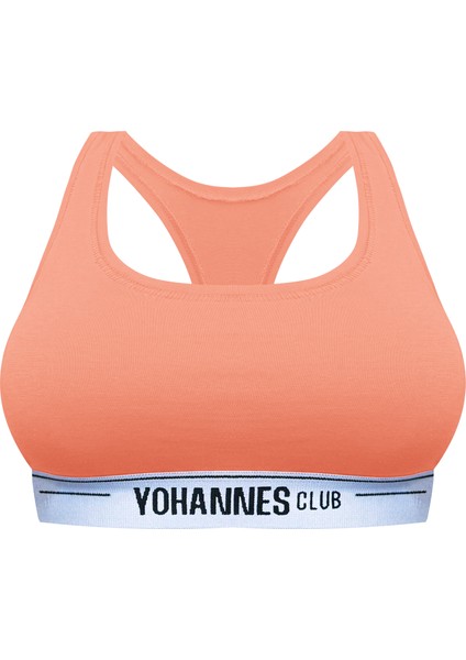 Yohannes Club, Kadın, Lastikli Büstiyer Sütyen, Tekli, Somon