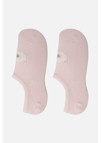 Kadın Pamuklu Tekli Pembe Babet Çorap A 31351 P