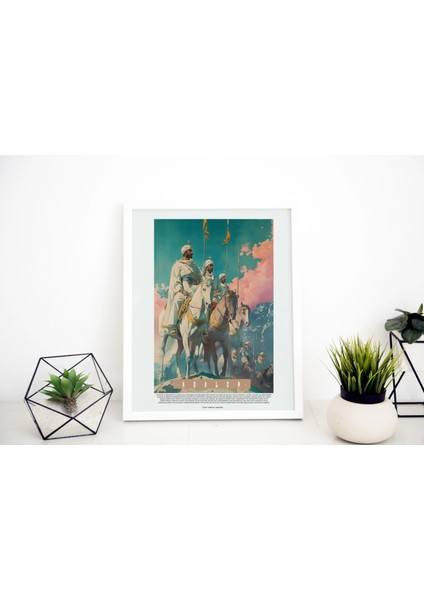 Şovalye Orta Çağ Dekorasyon Tablo, Ofis Duvar Dekor Baskı Tablo