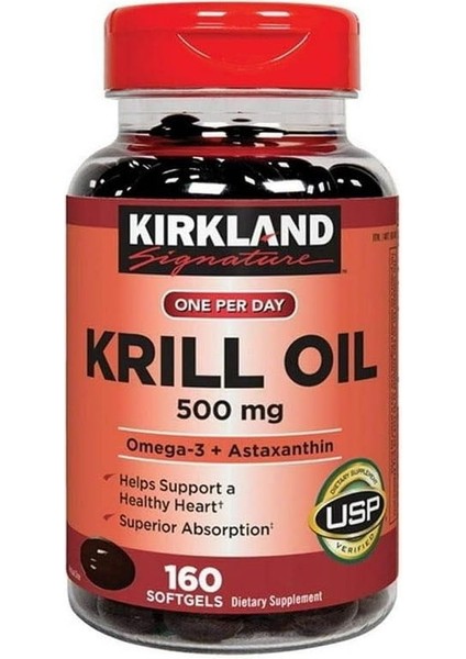 Signature Krill Oil 500 Mg 160 Softgels