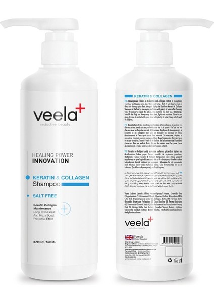 Yıpranmış Saçlar Için Kolajen Ve Keratin Bakım Şampuanı Keratin & Collagen Shampoo 500ml fiyatları