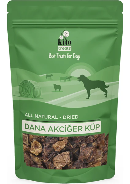 Dana Akciger Küp Atıştırmalık Köpek Ödül Maması %100 Doğal, Glutensiz, Organik 100 gr