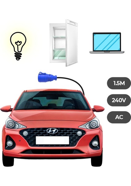 Hyundai Elektrikli Araçlardan Güç Alın: V2L Tekli Uzatma Priz Adaptör