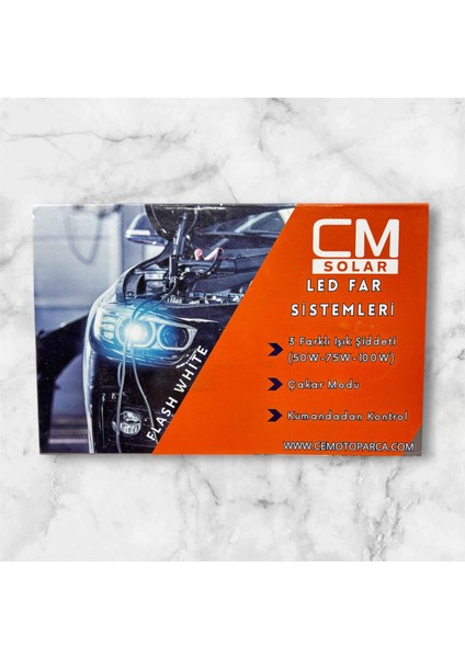 Flash White Seri H1 LED Far Ampulü Çakarlı Kumandalı 50-75-100W 15.000 Lümen 6500K Beyaz Işık fiyatları