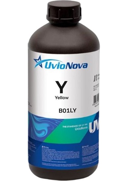 Uvionova Dx4, Dx5, DX7,I3200 ,XP600 Kafalar Için Uv Sarı 1 Litre Mürekkep