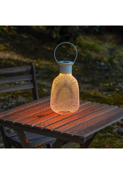 Ikea Solvınden Led'li Güneş Enerjili Yer Lambası, Beyaz, 29 Cm, Pilli