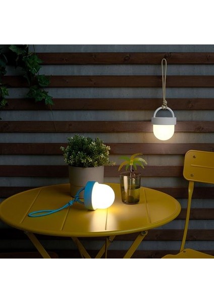 Ikea Sommarlånke LED Asılabilir Işık, Mavi, 10 Cm, Pilli