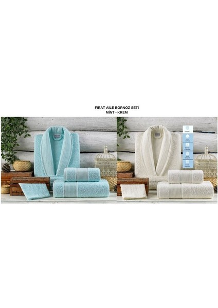 Fırat Soft Line 8 Parça Aile Bornoz Seti modelleri