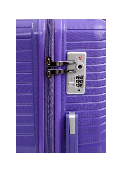 Orta Boy Polipropilen Valiz 5239-M Mor