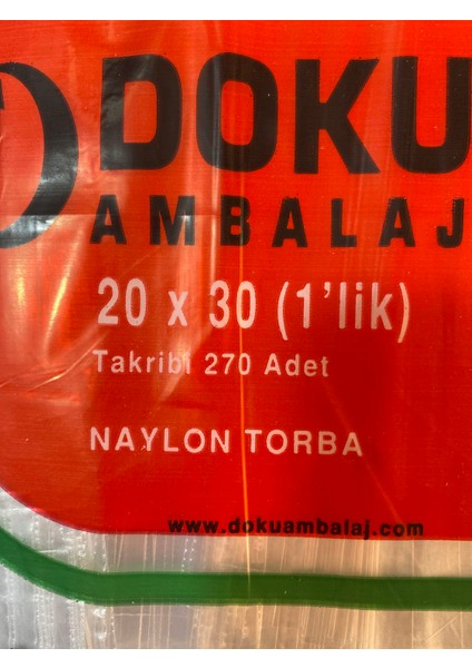 Naylon Torba Buzdolabı Poşeti 1'lik 20x30