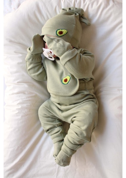 Avokado Nakışlı 5li Uzun Kollu Yenidoğan Set fiyatları