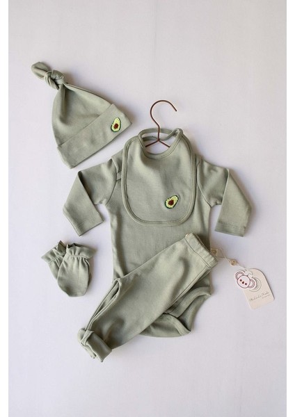 Avokado Nakışlı 5li Uzun Kollu Yenidoğan Set indirimleri