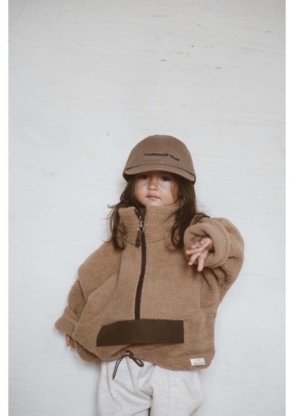 Sütlü Kahve Wellsoft Yarım Fermuar Çocuk Mont indirimleri