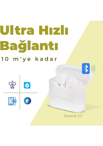 KI23KT03 Bluetooth Kulakiçi Kulaklık Beyaz