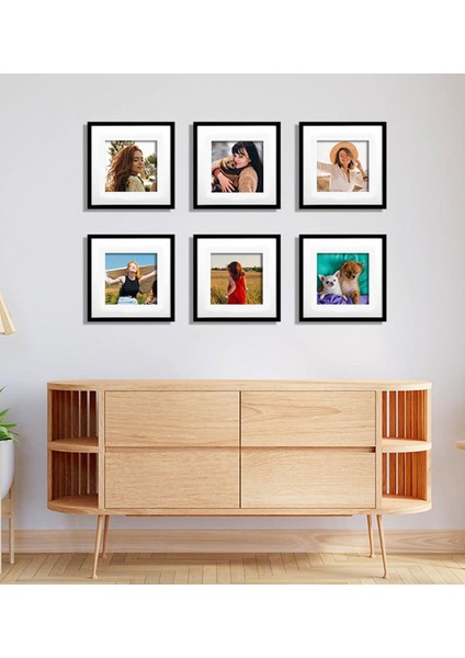 Kişiye Özel Fotoğraflı Yapışkanlı Sök-Tak 3’lü Siyah Kare Çerçeve 21X21CM, Ev Hediyesi, Duvar Dekoru fiyatları