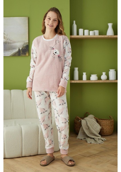 6037 Pembe Kadın Pijama Takımı