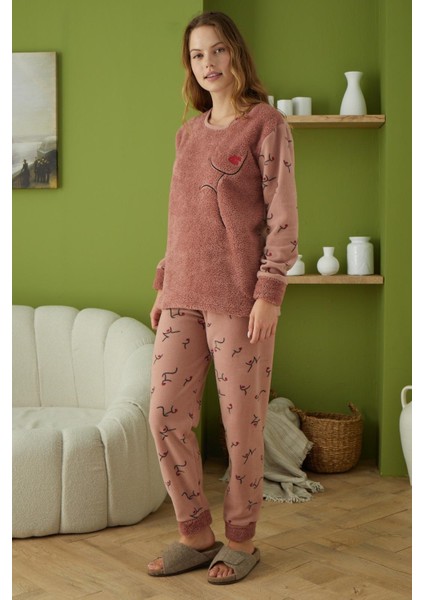 6049 Pembe Kadın Pijama Takımı