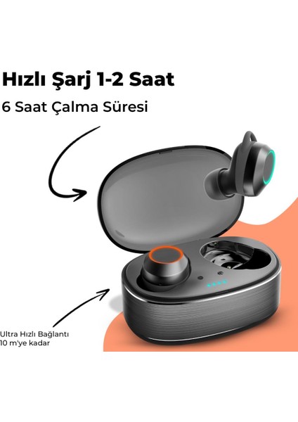 KI23K020 Bluetooth Kulakiçi Kulaklık Siyah