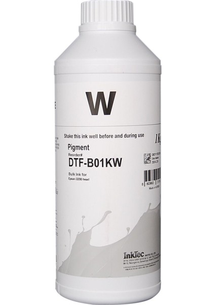 Dtf Transfer Baskı Beyaz Mürekkep 1000 ml