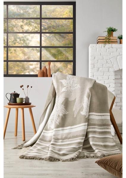 Ahorn Çift Kişilik Pamuklu Battaniye 180X220 cm