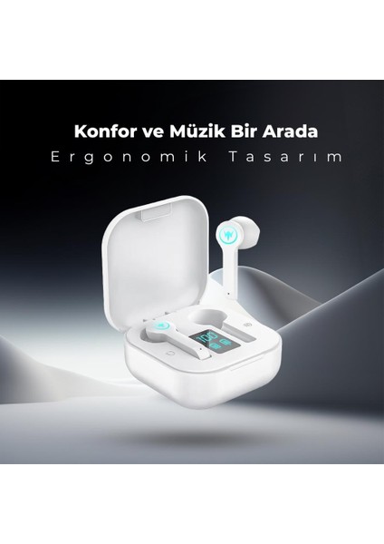 KI23K49 Bluetooth Kulakiçi Kulaklık Beyaz