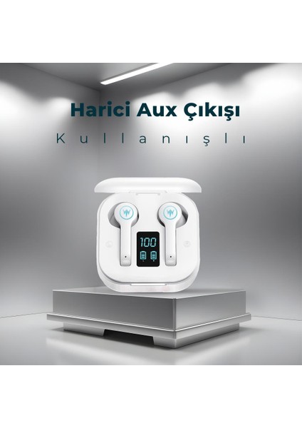 KI23K49 Bluetooth Kulakiçi Kulaklık Beyaz