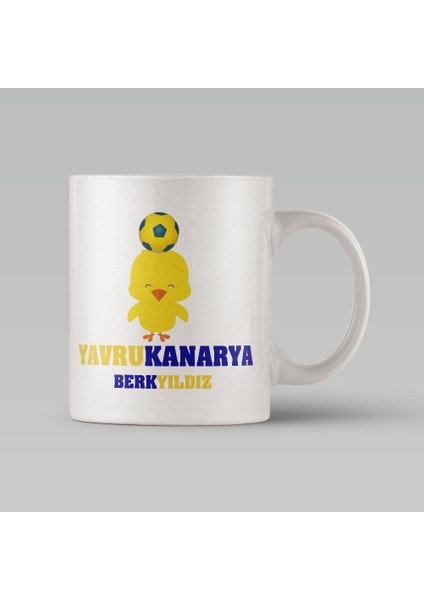 Kişiye Özel Yavru Kanarya Tasarımlı Beyaz Kupa Bardak - 2