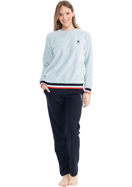 Kadın Uzun Kollu Yuvarlak Yaka Pijama Takımı S25079