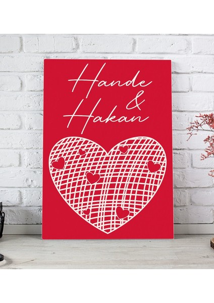 Kişiye Özel Sevgili Temalı duvar Dekoru Kanvas Tablo 2’li 30 x 50 cm modelleri