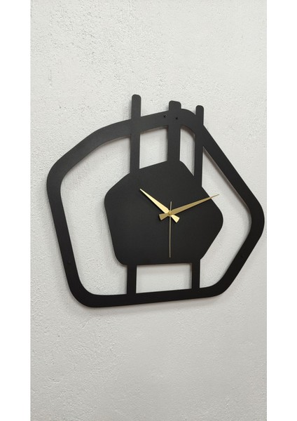 Lima Metal Duvar Saati 1,5 mm Kalınlık 60 x 51 cm Siyah
