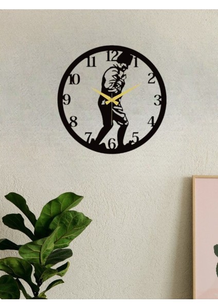 Atatürk Figürlü Metal Duvar Saati 1,5 mm Kalınlık 50 x 50 cm Siyah modelleri