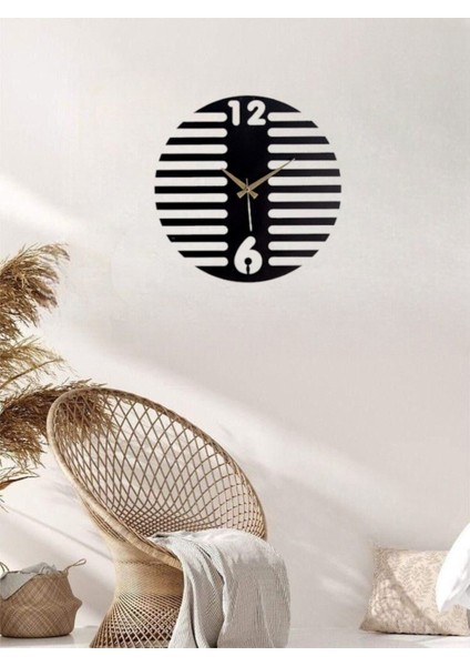 Grıll Metal Duvar Saati 1,5 mm Kalınlık 50 x 50 cm Siyah