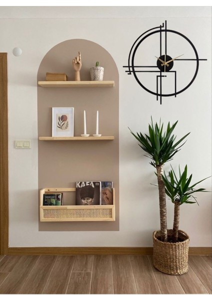 Circulus Metal Duvar Saati 1,5 mm Kalınlık 50 x 50 cm Siyah / Gold / Gümüş