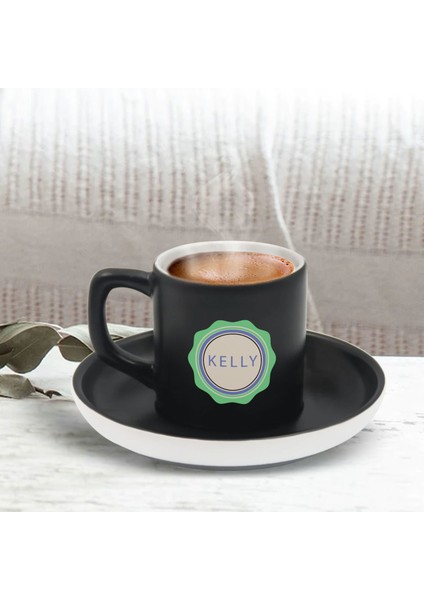 Kişiye Özel Coffe Tasarımlı Siyah Renk Türk Kahvesi Fincanı-7, Arkadaşa Hediye, Sevgiliye Hediye, Yıl Dönümü Hediyesi modelleri