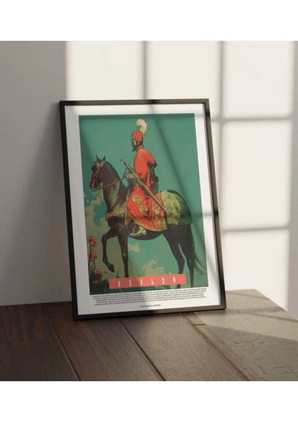 Süvari Sanatsal Tablo, Mutfak Duvar Dekor Poster