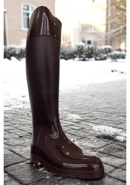 K24991B Bordo Tam Ortopedik Kadın Casual Günlük Yağmur Çizmesi