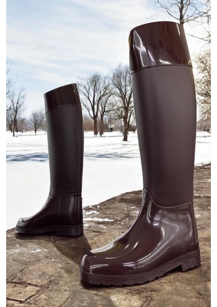 K24991B Bordo Tam Ortopedik Kadın Casual Günlük Yağmur Çizmesi indirimleri